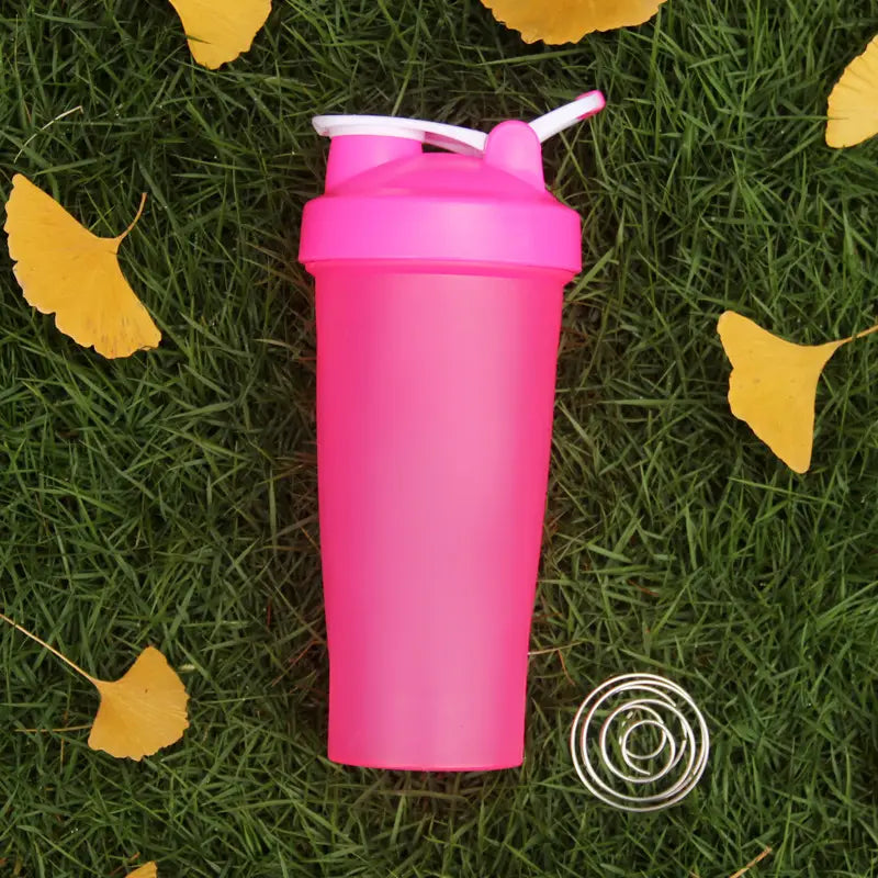 "1pc Shaker Bottle with Mixer Ball - Ideal for Protein Shakes & Workout Supplements"