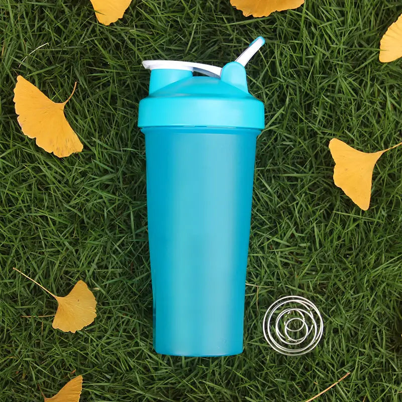 "1pc Shaker Bottle with Mixer Ball - Ideal for Protein Shakes & Workout Supplements"