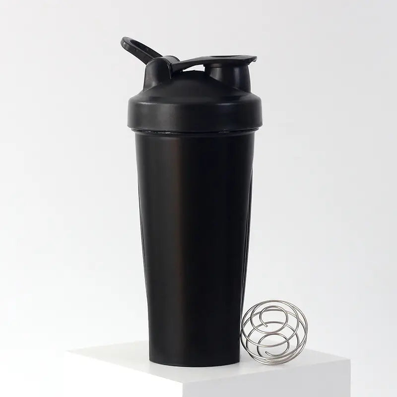 "1pc Shaker Bottle with Mixer Ball - Ideal for Protein Shakes & Workout Supplements"