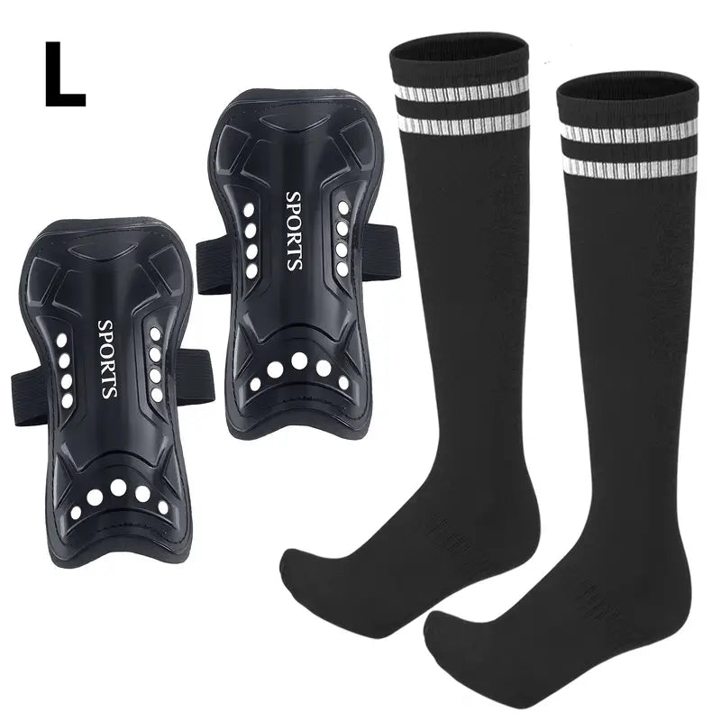 Soccer Shin Guards With Socks, Lightweight And Breathable Calf Protectors For Soccer Sports