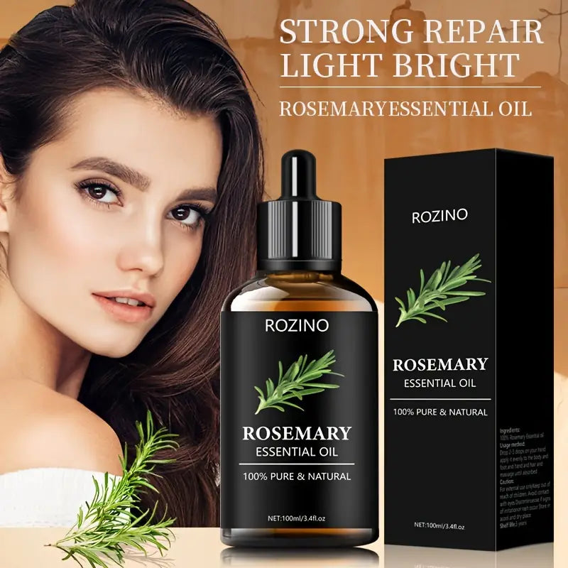 100ml Rosemary Essential Oil, Hair Care Essential Oil, Scalp Relaxing Massage, Soothing Calming, Aromatherapy And Relaxing Essential Oil For Health, Gua Sha, Shower, Diffuser