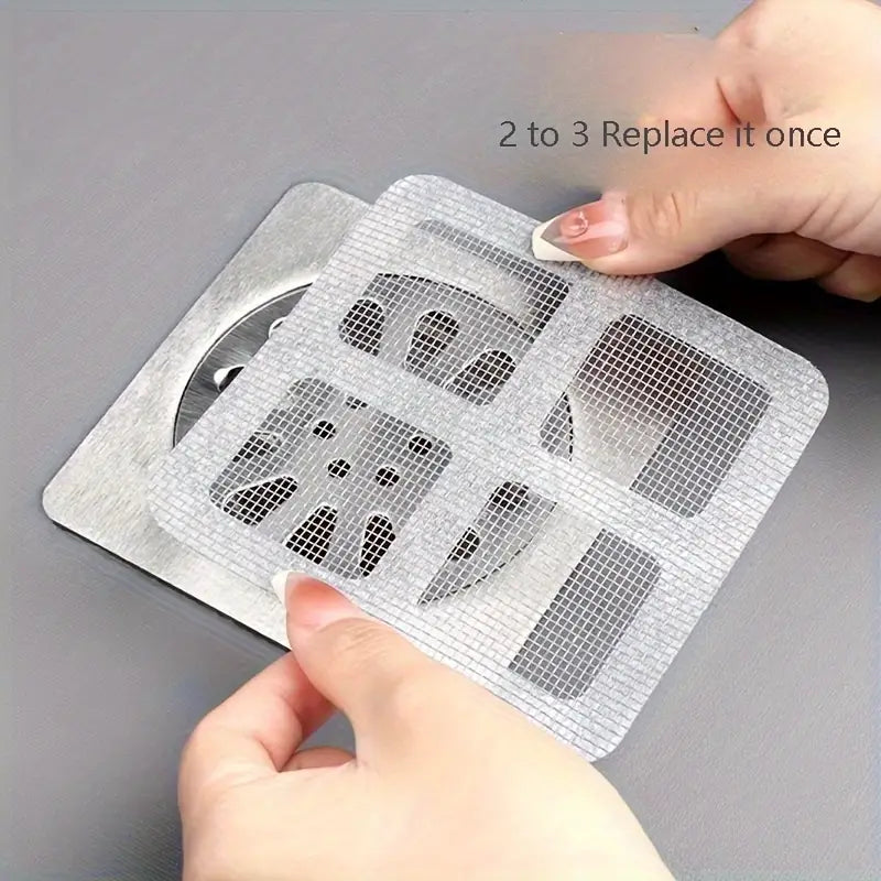 10 Pack Self-Adhesive Hair Catcher Stickers for Drains