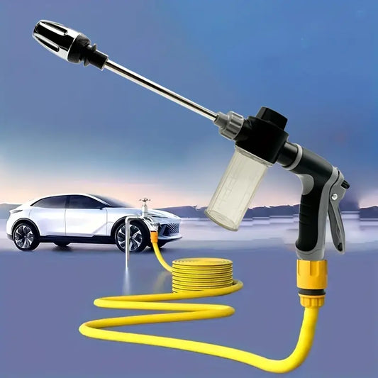 High-Pressure Foam Spray Gun with Long Handle - Ideal for Car Wash, Plant Watering & Garden Irrigation, Fit