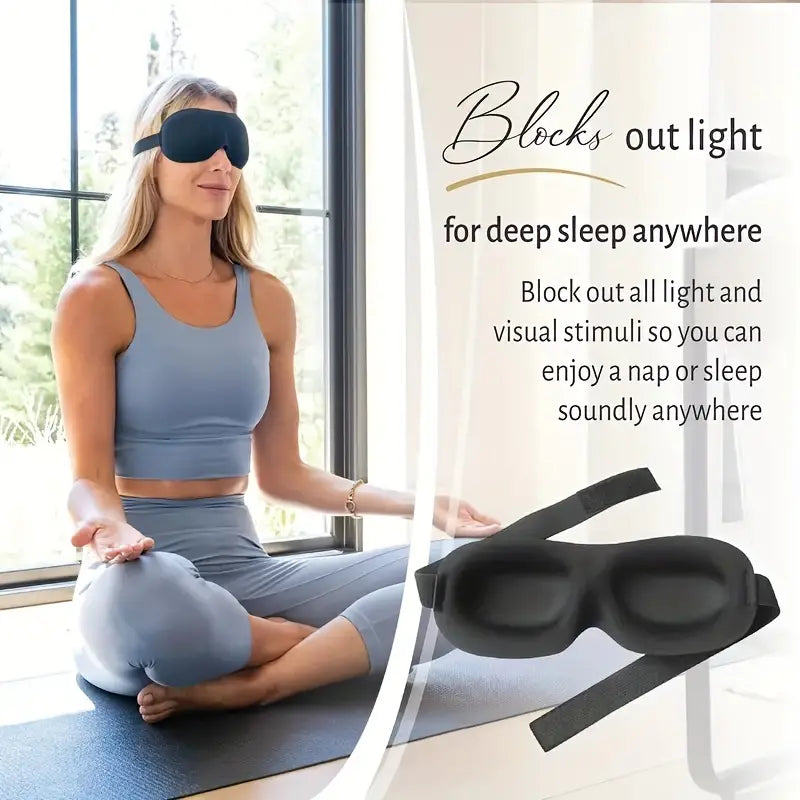 "Ultimate Comfort: 3D Contoured Light Blocking Sleep Mask – Choose 1, 5, or 10 Pack!"