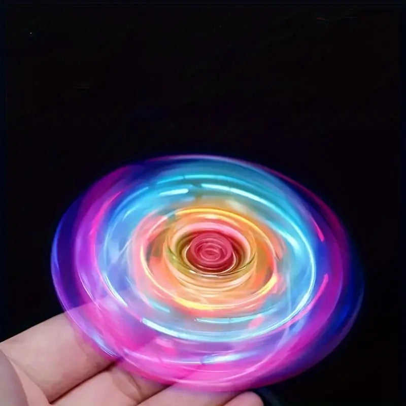 Light-Up Fidget Spinner - Relax Toy, Educational & Fun, White PC Material