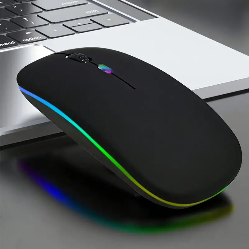 Dual Mode RGB Wireless Mouse: Adjustable DPI for Gaming & Office