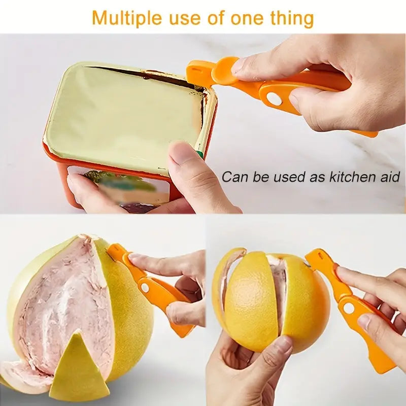 1/2pcs, Orange Peeler, Plastic Orange Peeler, Simple Lemon Peeler, Grapefruit Peeler