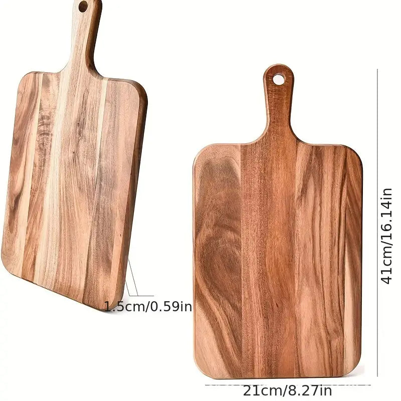 "Versatile Wooden Chopping Board - Perfect for Charcuterie, Meat, Cheese, and Vegetables"