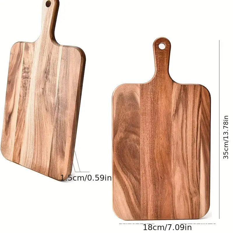 "Versatile Wooden Chopping Board - Perfect for Charcuterie, Meat, Cheese, and Vegetables"