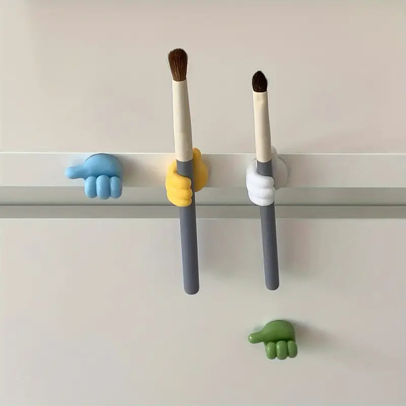 5pcs Thumb Pattern Cable Organizers - No-Drill Hooks for Home