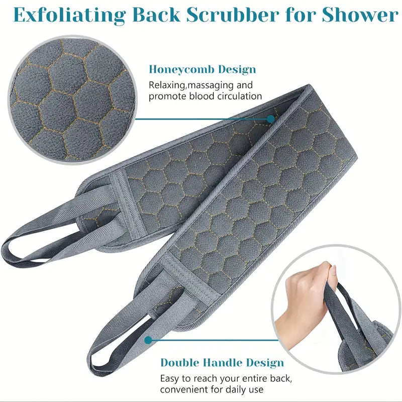 3-Piece Exfoliating Bath Set: Loofah, Glove & Washcloth