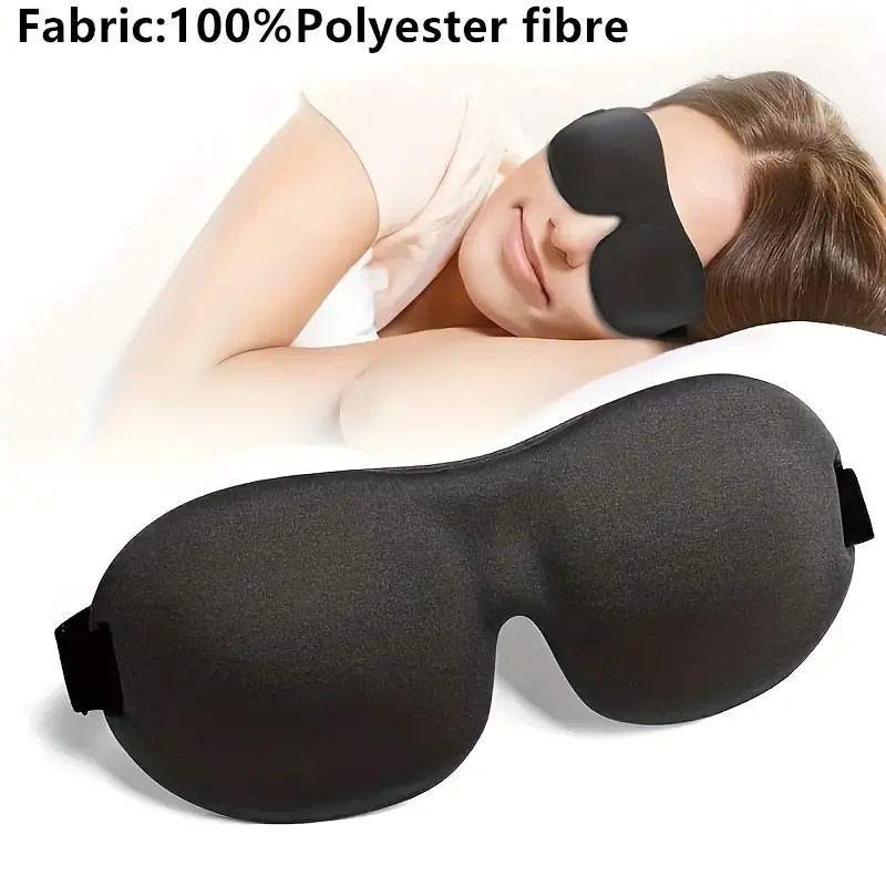 "Ultimate Comfort: 3D Contoured Light Blocking Sleep Mask – Choose 1, 5, or 10 Pack!"