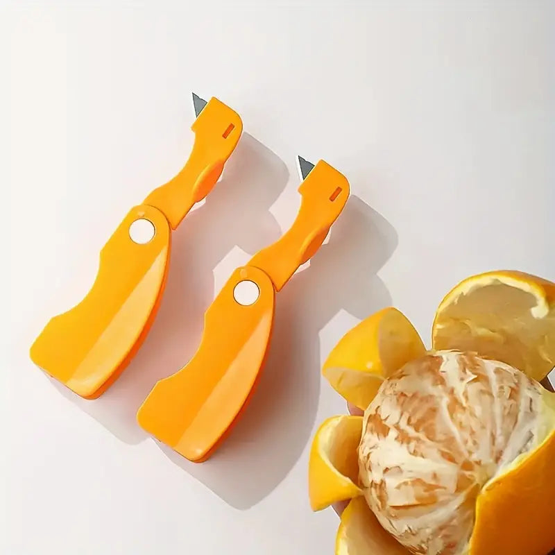 1/2pcs, Orange Peeler, Plastic Orange Peeler, Simple Lemon Peeler, Grapefruit Peeler