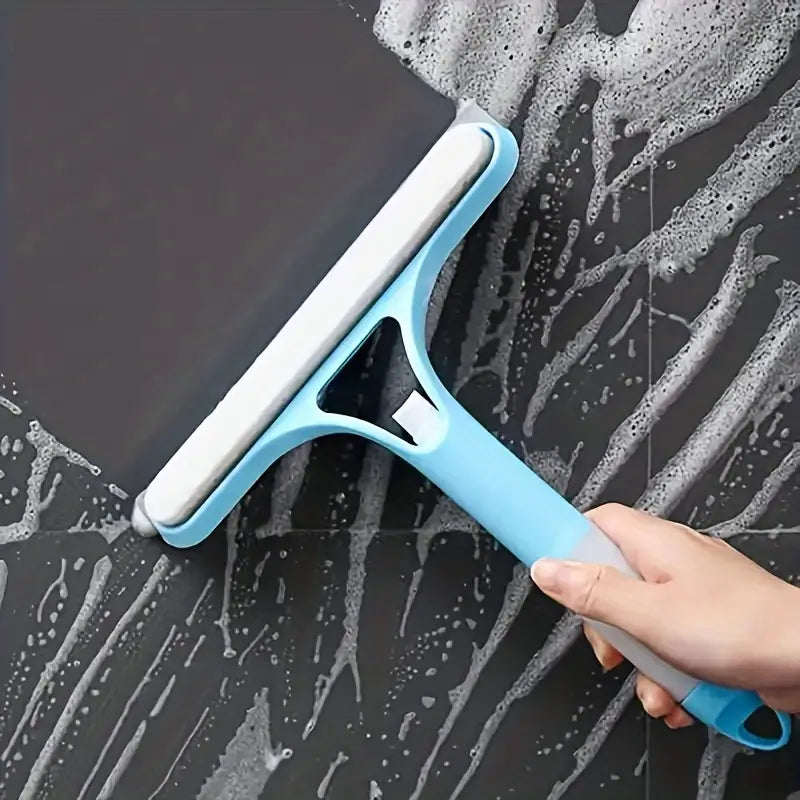 "3-in-1 Glass Wiper: Spray, Clean & Scrape with Ease!"