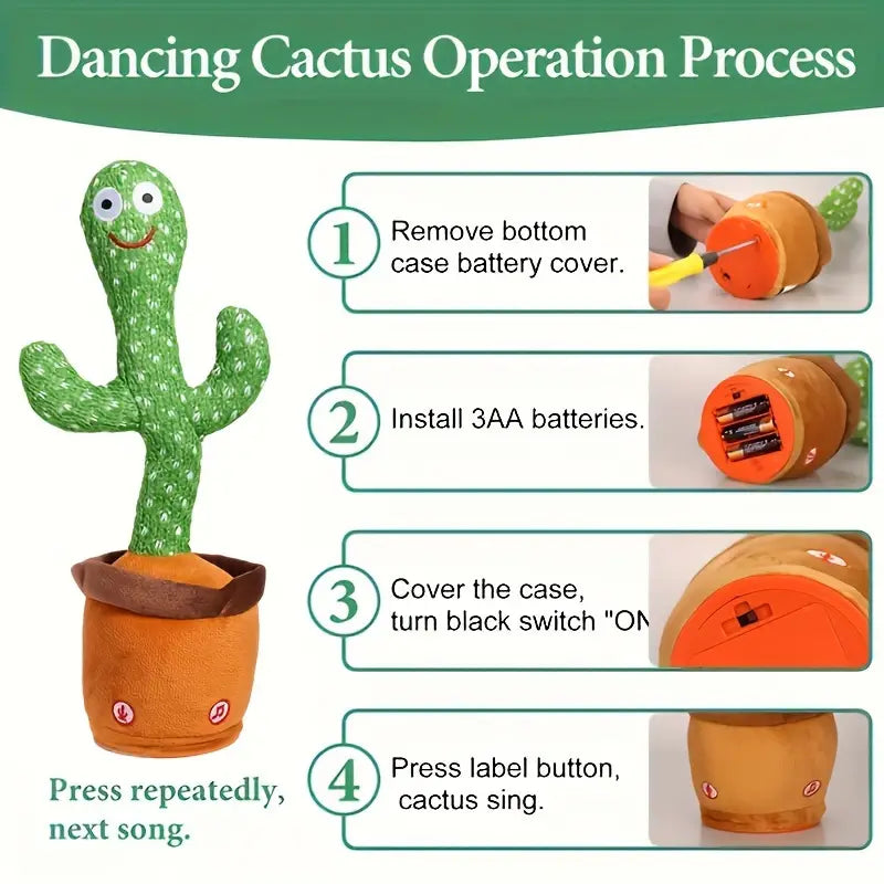 "Dance Cactus Talking Toy: Singing & Recording Fun for Kids!"