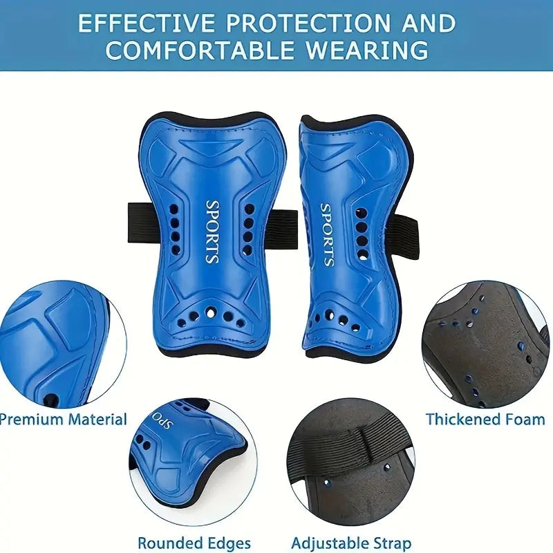 1 Pair Soccer Guards, Pads, Soccer Equipment For Football Games, Lightweight And Breathable Calf Protective Gear