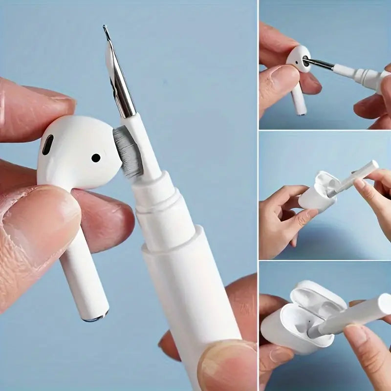 3-in-1 Earbuds Cleaning Brush Pen - Portable Multifunctional Tool