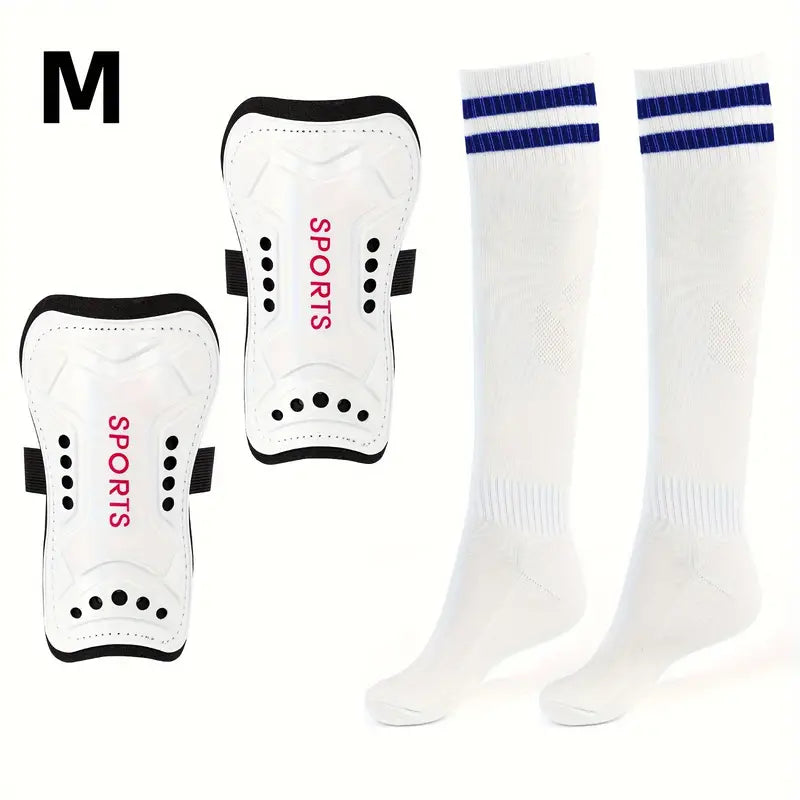 Soccer Shin Guards With Socks, Lightweight And Breathable Calf Protectors For Soccer Sports