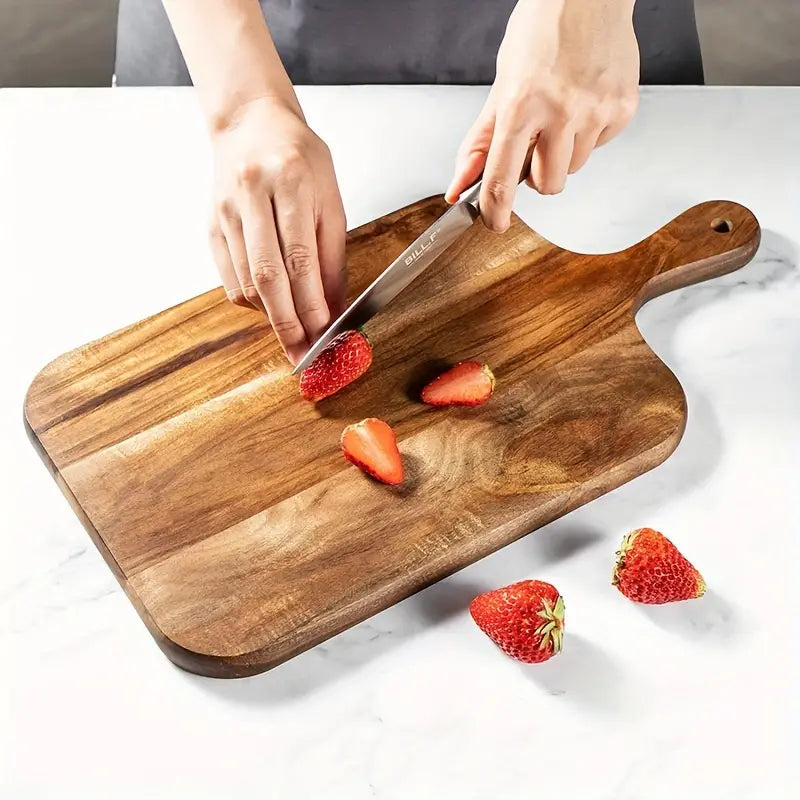 "Versatile Wooden Chopping Board - Perfect for Charcuterie, Meat, Cheese, and Vegetables"